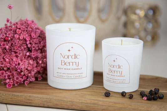 Nordic Berry 100% szójaviasz vegán illatgyertya kézzel öntött kézműves gyertya
